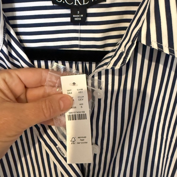 J. Crew Amelia maxi shirt-dress in stripe cotton poplin - Picture 3 of 5